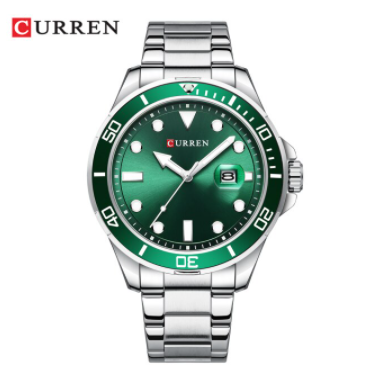 Elegant BIJOU GREEN LUXURY CURREN WATCH featuring striking green dial and stylish design, perfect for standout moments.