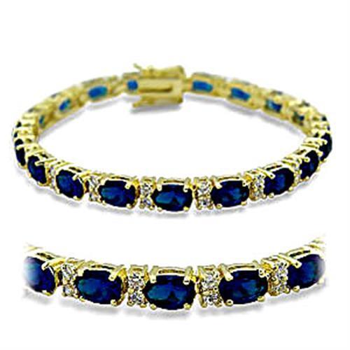 Gold Bracelet with Spinel in Sapphire