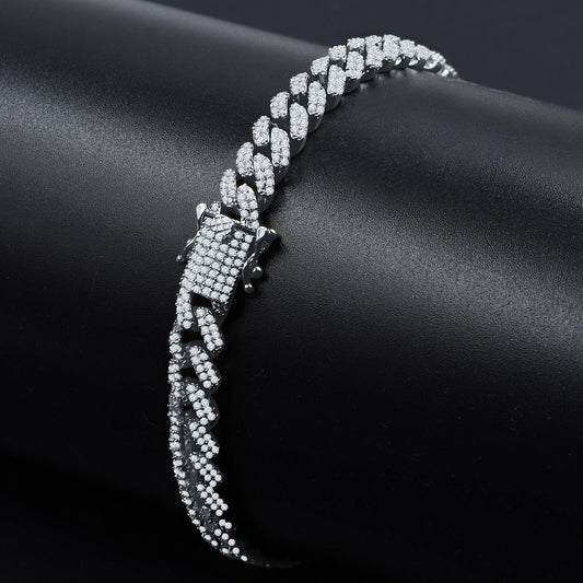 ANGUS 10 MM Silver Cuban Bracelet