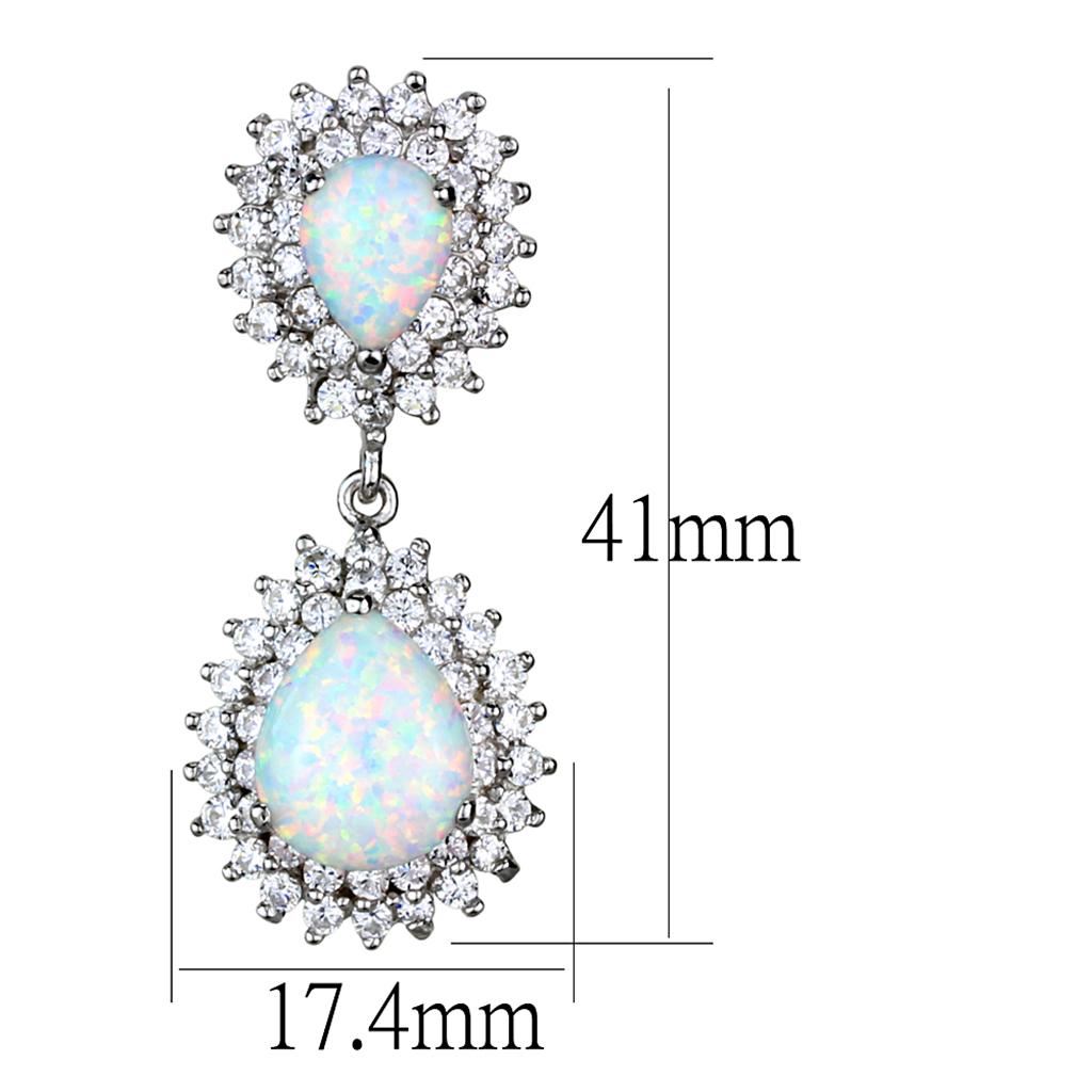 925 Sterling Silver Earrings with Precious Opal