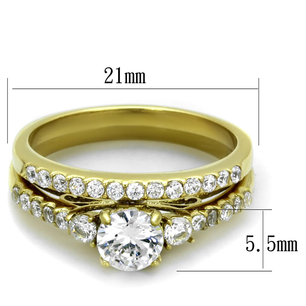 Gold Cubic Diamond Rings