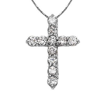 Faith Cubic Zirconia Cross Necklaces